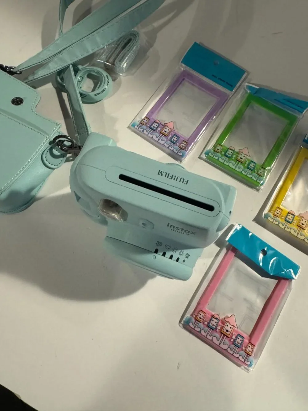 Fujifilm Instax Mini Aqua Blue Instant Film Camera + Case